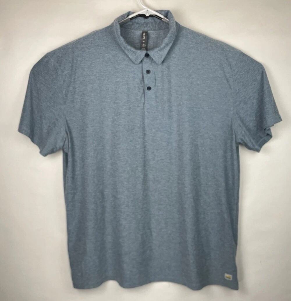 Vuori Strato Tech Blue Short Sleeve Performance Golf Polo Shirt Men’s Size 2XL